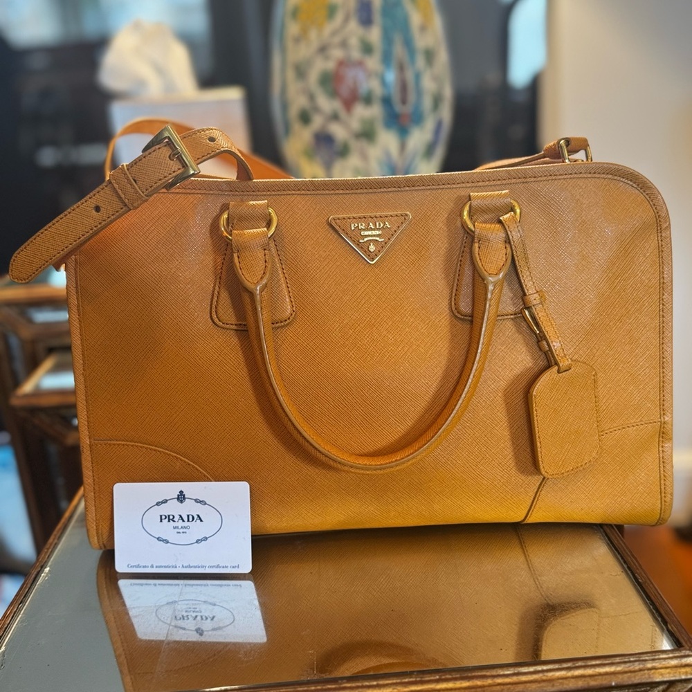 Prada Orange Leather Satchel - Picture 6 of 6
